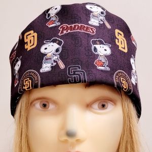 SNOOPY SAN DIEGO PADRES MEDICAL NURSING SCRUB CAP